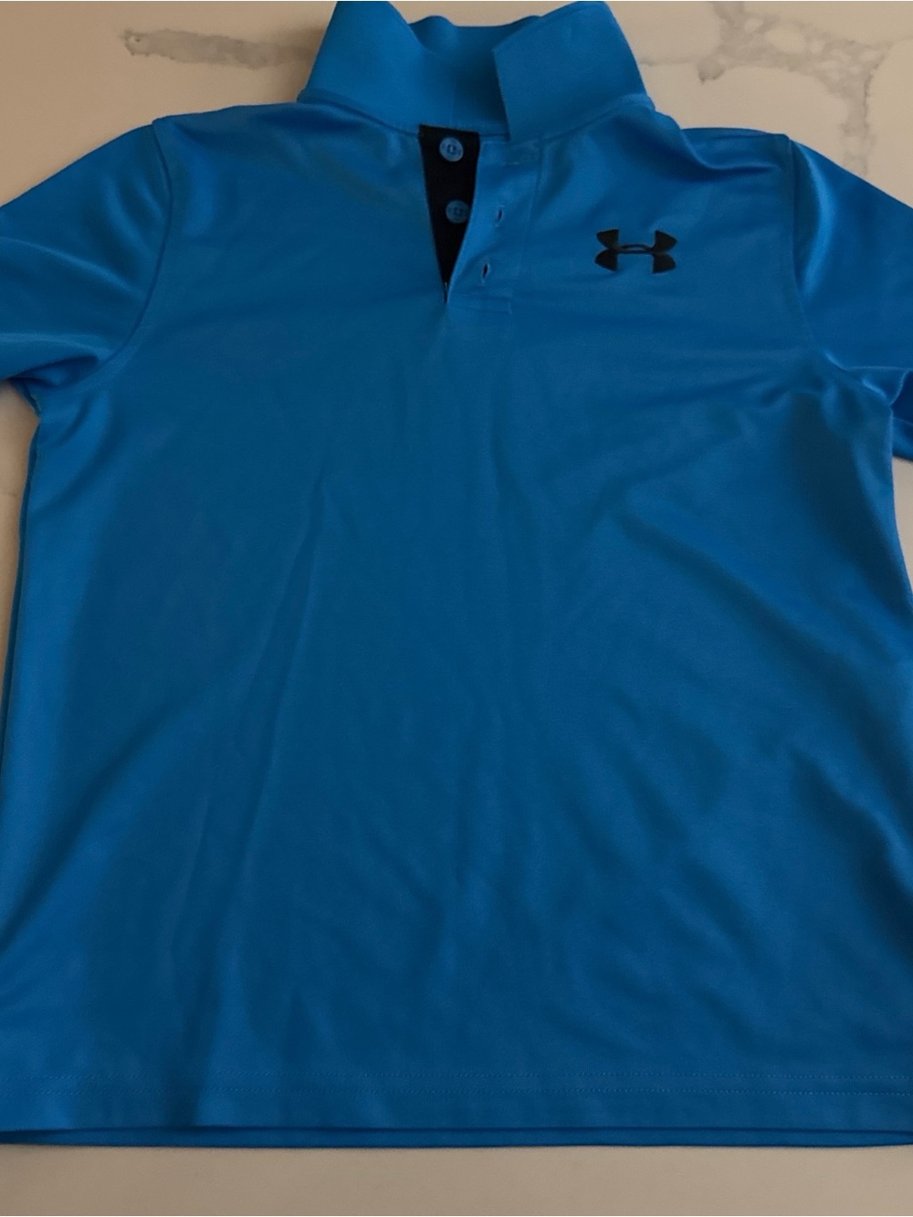Under Armour Men’s Bright Blue Polo with Black Logo